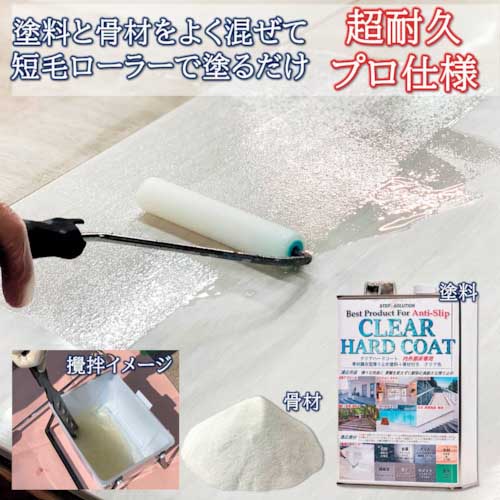 SS 滑り止め塗料 クリアハードコート1キロセット CH1000