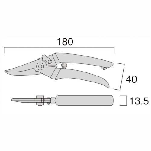 【廃番】フジ矢 電工ストレートバサミPRO(黒金) FM04-180N-BG