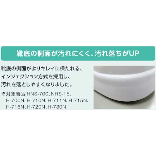 ミドリ安全 超耐滑軽量作業靴 ハイグリップ NHS700 ホワイト 25.5CM NHS-700-W-25.5