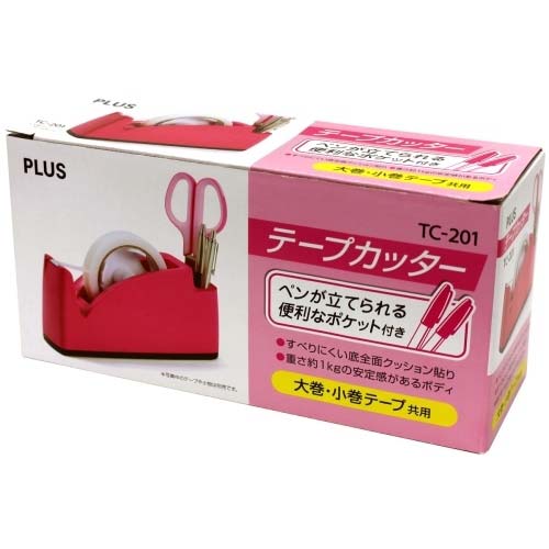 PLUS 31241)テープカッター TC-201 ピンク PK