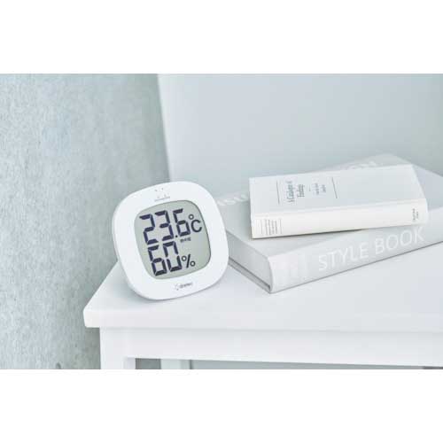 dretec デジタル温湿度計「ルミール」 ホワイト O-423WT