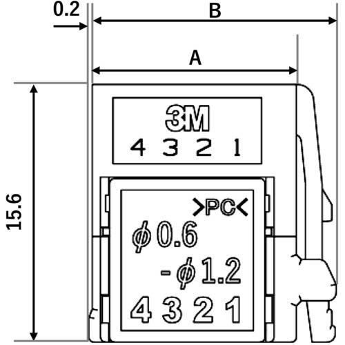 3M ミニ・クランプIII ワイヤーマウントプラグ 4極 37A04-C206-W00 MB