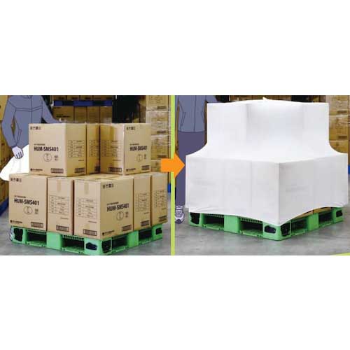 ミドリ安全 荷崩れ防止カバー ラップレス 4045100001