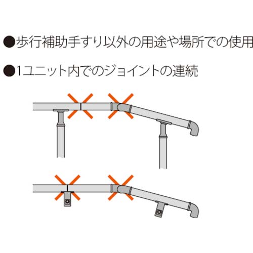 安田 アルミ手摺 アルホージョ38シルバーL=3000 ALH-38S