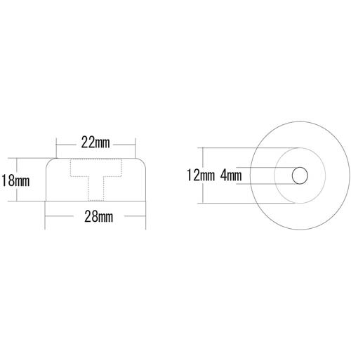 WAKI ネジ止ゴムクッション EGC-008 4個入り