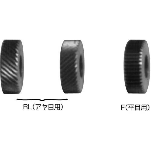 SUPER 転造小径加工用ローレット駒 アヤ目(2コ1組)中目 ピッチ:1.0 外径A:12 KNPRL1.0