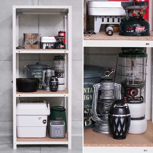 北島 ボルト式棚 荷重40kg スマートラック 開放型 NSTR-224-3-Z 3段 亜鉛メッキ 450×300×750