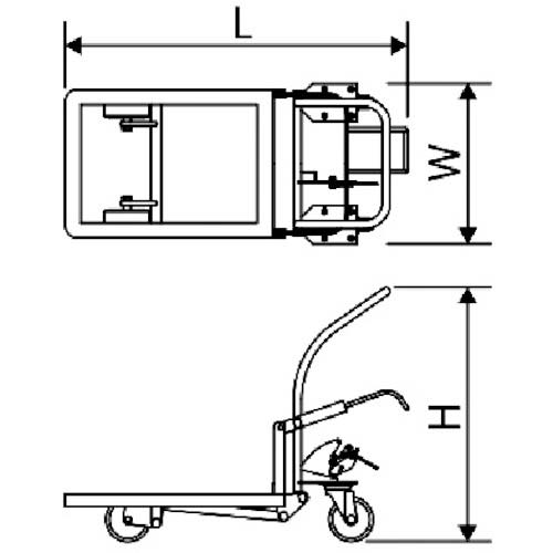 大有 ポーターリフトインサイド型4輪 耐水ナイロン PL1280IN