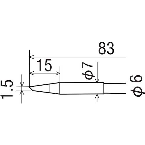 グット 替こて先φ6-7BC型KS-80R用 RD-67BC