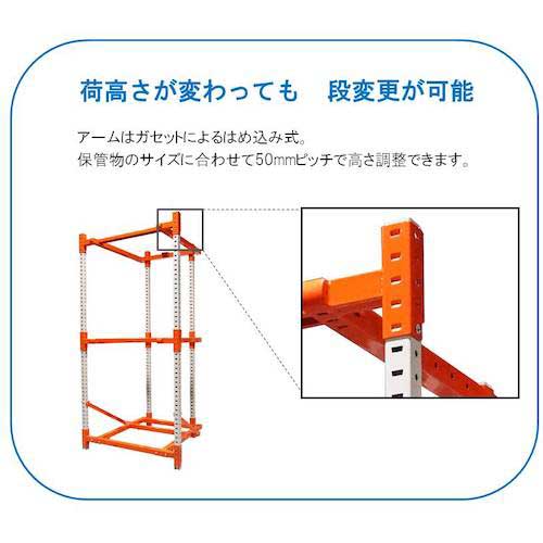 SANSHIN 多段式パレット保管テナー ”ワンピーステナー” フレキシブルタイプ 3段 2800×1100×1000 WP2811103B-SG
