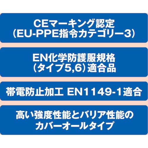 クレシア クリーンガードA40 ツナギ服XLサイズ 68733 【1着】 68733-1P