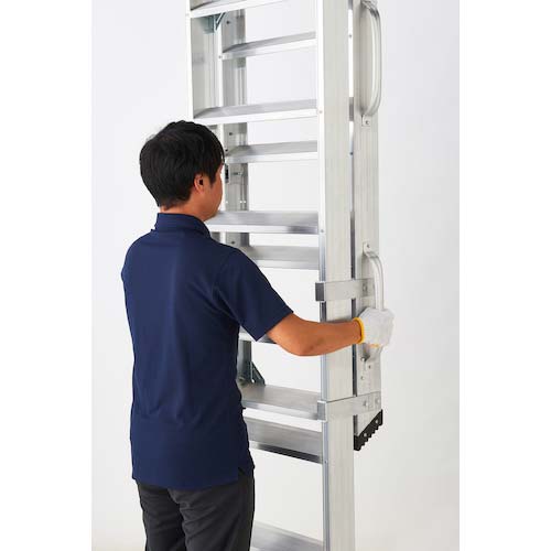 ハセガワ 2連階段はしご プッシュアップ式仮設階段梯子 3.93m(10447) LW2-39