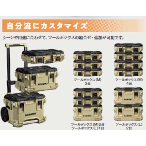 HiKOKI マルチクルーザー ツールボックス(M) 防じん・耐水IP65取得 