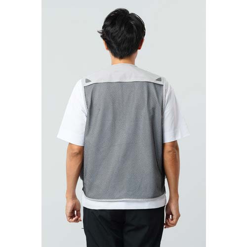 カジメイク 作業ベスト 8901 シールドソルジャーメッシュベスト ブラック M 8901-91-M