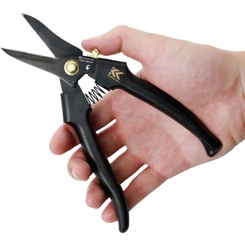 フジ矢 電工ストレートバサミロック付き(黒金) FM04-180NL-BG