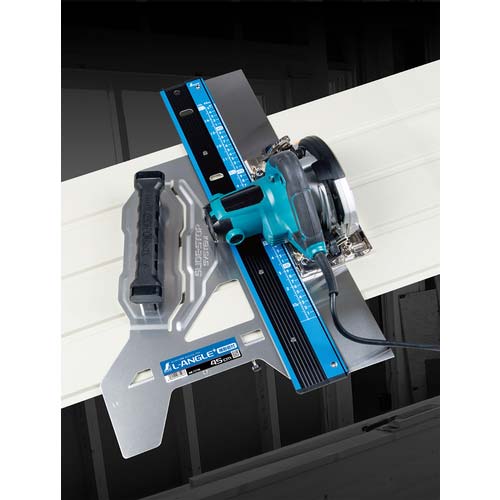 シンワ 丸のこガイド定規 エルアングルPLUS 併用目盛 補助板付 45cm 73196