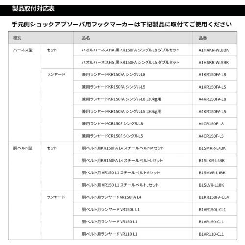 タジマ 手元側ショックアブソーバ用フックマーカー イエロー TSFMY