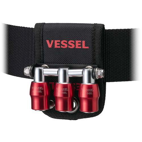 VESSEL クイックキャッチャー3連ホルダー赤 QB10B3R
