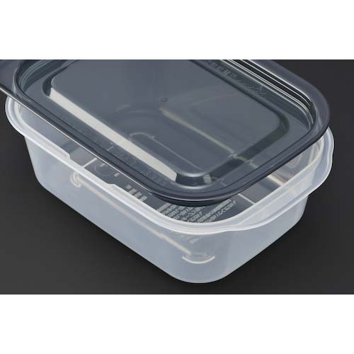 inomata 楽ちんパック スクエア270ml 2個組クリアーブラック 1841-CBLK