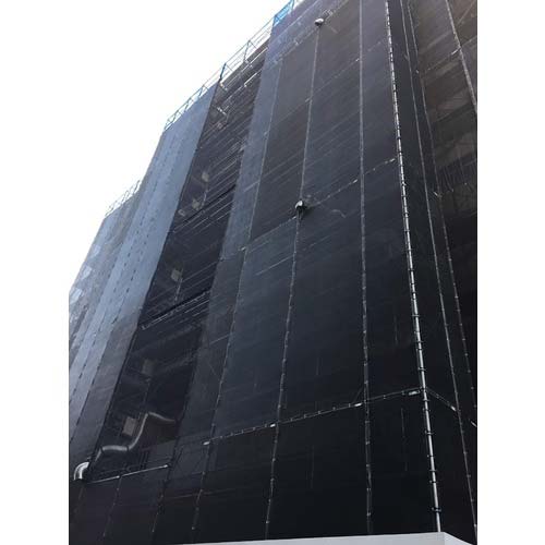 TRUSCO 防炎2類 防炎メッシュシートエコノミー 1.8mX5.4m ブラック BM1854-BK