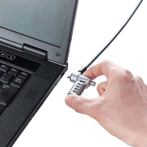 ELECOM セキュリティワイヤーロック ダイヤルシリンダー錠 マルチ用 ESL-404