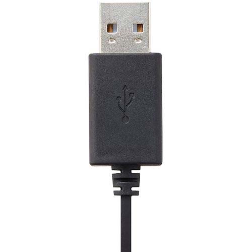 ELECOM インナーイヤー型ヘッドセット カナル ミュートスイッチ付 両耳 USB ブラック HS-EP17UBK