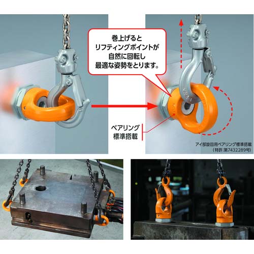 KITO リフティングポイントアイボルト形LPE M20 使用荷重1.8t/4.8t LPE1J020A001-00011 LPE1J020