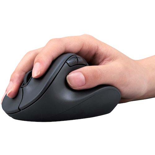 ELECOM マウス EX-G 右手専用 Sサイズ Bluetooth 5ボタン 抗菌 静音設計 ブラック M-XGS30BBSKBK