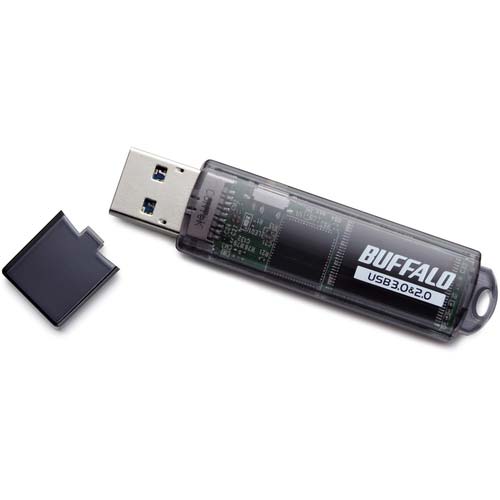 BUFFALO USB3.0対応 USBメモリー スタンダードモデル 32GB ブラック RUF3-C32GA-BK