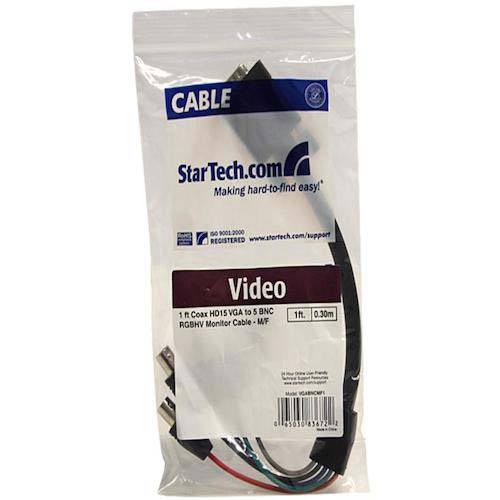 StarTech VGAケーブル/VGA - RGBHV変換/30cm/VGA 5x BNC/オス-メス/ディスプレイケーブル VGABNCMF1