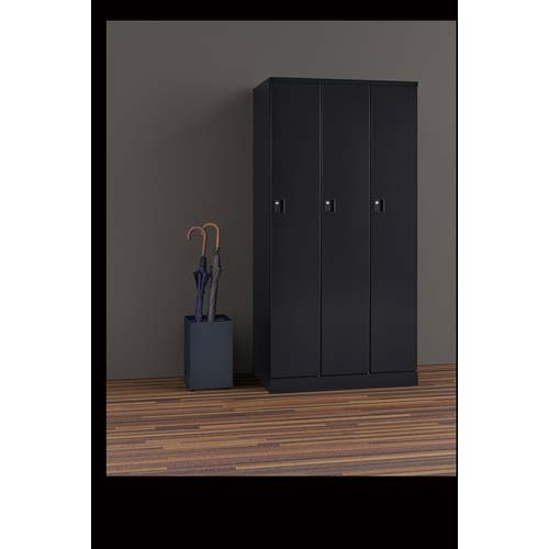 NAIKI ロッカー 3人用 GL型 扉:ブラック/本体:ブラック GL3M-B