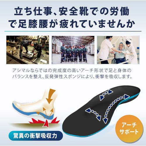 アシマル 靴の中敷き セーフクッション 26.0-26.5 CF82-26の通販｜現場市場