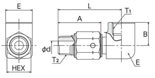 清水 SK式回転アダプタ エルボタイプ SKL-35(R x Rc) SUS304 SKL-35-6