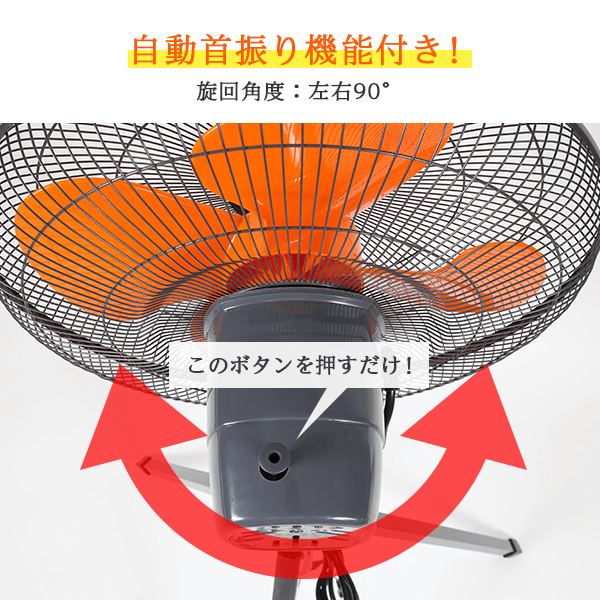 【廃番】現場市場 工場扇 45cm 開放式 三脚折りたたみ式 OSK-G 2018年モデル