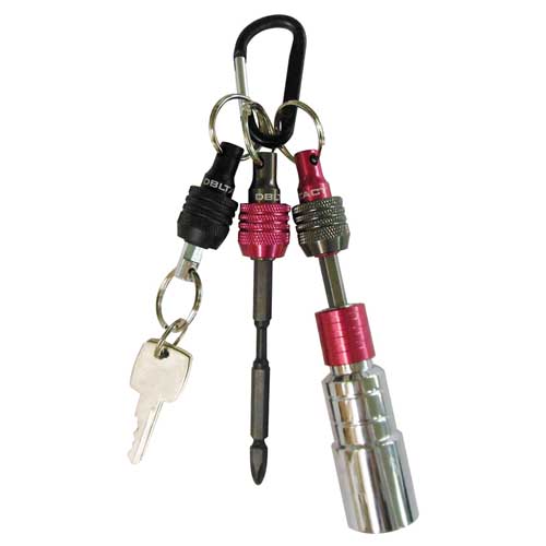 DBLTACT 軽量ビットホルダー3個組 マットブラックレッド・ガンメタ DBH-A3K