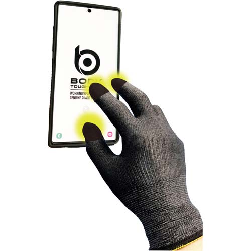 おたふく BT タッチパネル対応 蓄熱インナーグローブ ブラック S JW-145