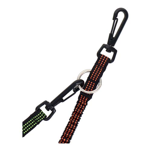 DBLTACT 布製安全コード ブラックフック 使用荷重1kg オレンジ DT-ST-15BKO