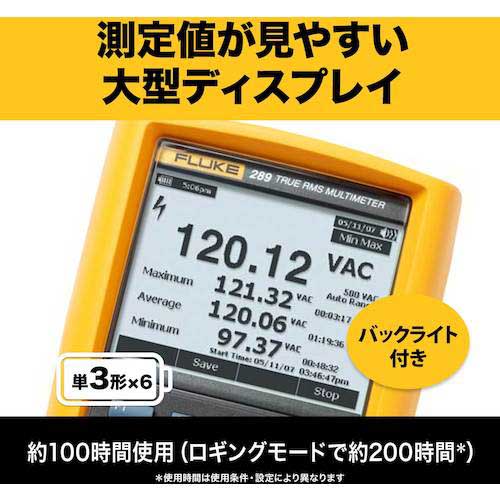 FLUKE デジタル・マルチメーター 289/FVF標準付属品 289/FVF