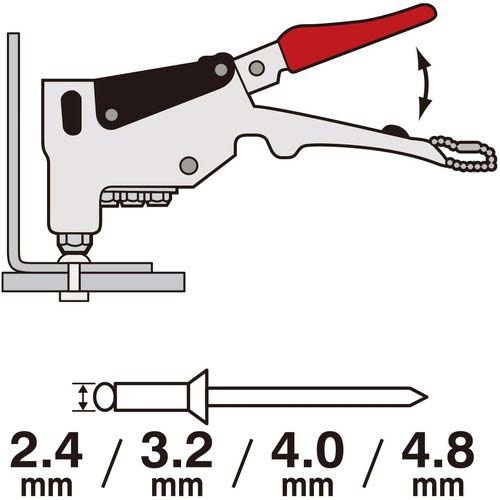 VESSEL ラチェットリベットガン No.RG-95(2.4/3.2/4.0/4.8mm) RG-95