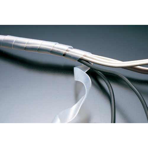 TRUSCO スパイラルチューブ 10m 結束径Φ3.2〜25.0 白 TSP4W