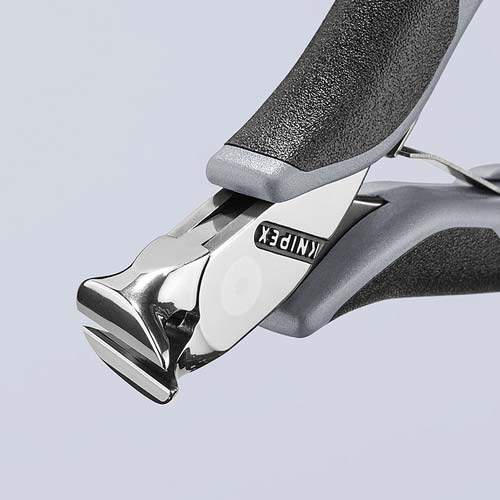 KNIPEX エレクトロニクスエンドカッティングニッパー オブリケ(15°傾斜) ESDハンドル(静電気防止) 6432-120ESD