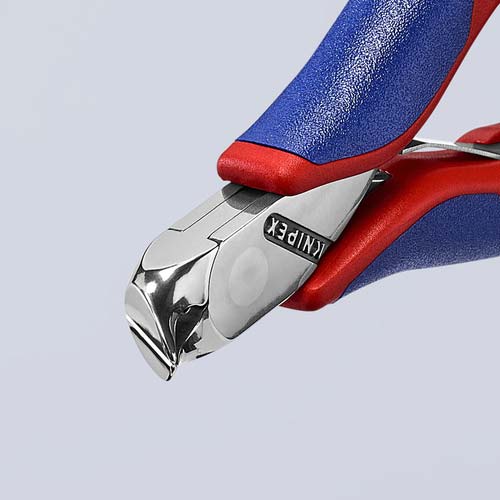 KNIPEX エレクトロニクスエンドカッティングニッパー オブリケ(27°傾斜) 6442-115