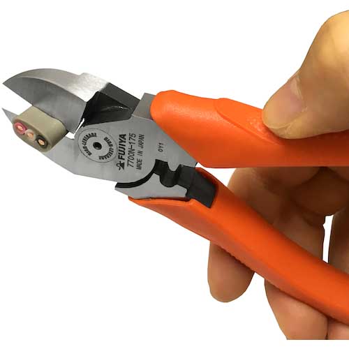 フジ矢 電工名人偏芯薄刃ニッパ 175mm 7700N-175