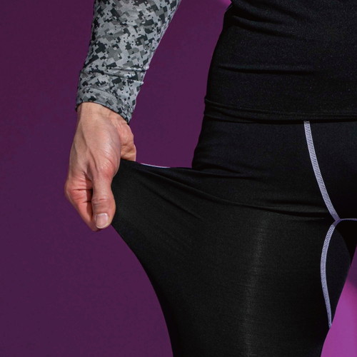 おたふく 冷感・消臭 パワーストレッチ ロングパンツ ブラック M JW-632-BK-M