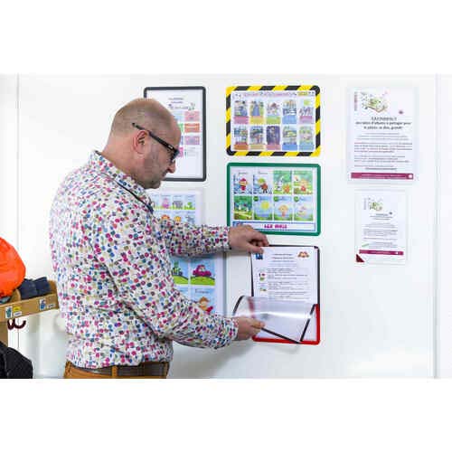 tarifold ディスプレイポケット マグネットタイプ A4サイズ 2枚入り 青 194901