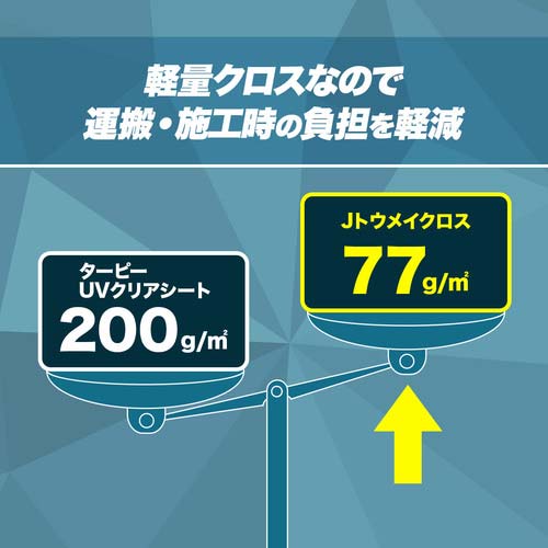 萩原 J-トウメイクロス(養生シート) 半透明 1.8m幅×50m JC50