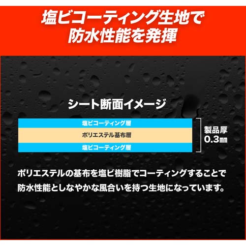 萩原 国産塩ビ防炎シート 足場用 ホワイト 1.8m×5.4m KEB1854