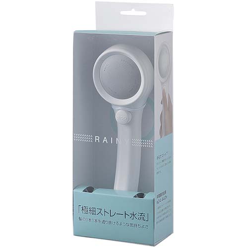 SANEI 節水ストップシャワーヘッド マットホワイト 手元ストップ レイニー G1/2 PS303-80XA-MW2