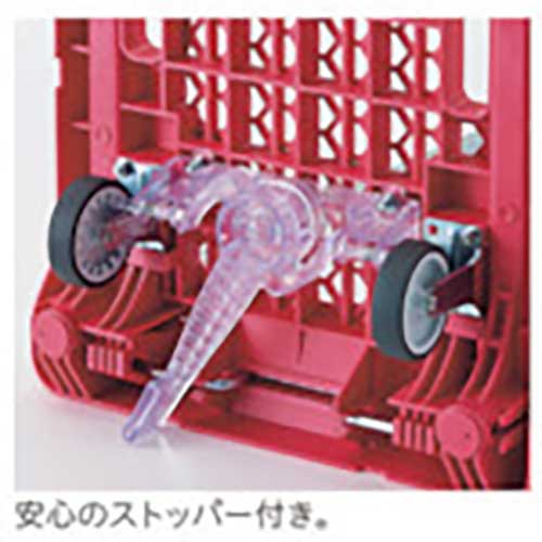 【廃番】TRUSCO 樹脂台車 アクロキャリー PC製 省音車輪 600X390 グリーン透明 S付 AC-1PC-GN-S