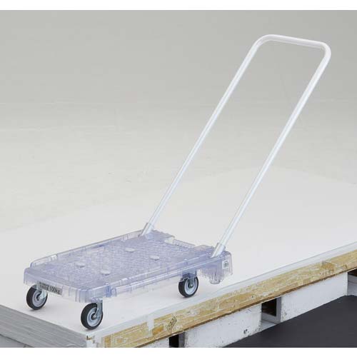 【アウトレット】TRUSCO 【売切廃番】樹脂台車 アクロキャリー PC製 省音車輪 600X390 透明 AC-1PC-TM